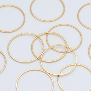 10pcs Round Link Charms 8-35mm Plated Brass Ring Loops Pendants