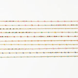 1 Meter Plated Brass Wire Wrapped Rosary Chain for DIY Jewelry Making