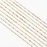 1 Meter Plated Brass Wire Wrapped Rosary Chain for DIY Jewelry Making