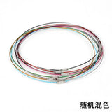 10pcs 46mm Steel Wire Choker Necklace Screw Clasps Wire Cord