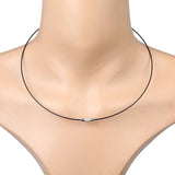 10pcs 46mm Steel Wire Choker Necklace Screw Clasps Wire Cord