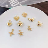 10pcs Love Heart Pendants Star Pendant Charms for Jewelry Making DIY Findings