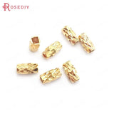 20PCS 3x5.8MM 4.5x7MM 24K Brass Spacer Beads Jewelry Making Supplies