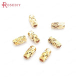 20PCS 3x5.8MM 4.5x7MM 24K Brass Spacer Beads Jewelry Making Supplies