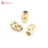 20PCS 3x5.8MM 4.5x7MM 24K Brass Spacer Beads Jewelry Making Supplies