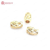20PCS 3x5.8MM 4.5x7MM 24K Brass Spacer Beads Jewelry Making Supplies