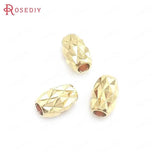 20PCS 3x5.8MM 4.5x7MM 24K Brass Spacer Beads Jewelry Making Supplies