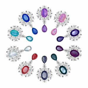 10Pcs Alloy Rhinestone Brooch Buttons for Clothing Wedding DIY Decor