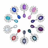 10Pcs Alloy Rhinestone Brooch Buttons for Clothing Wedding DIY Decor