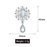 10Pcs Alloy Rhinestone Brooch Buttons for Clothing Wedding DIY Decor