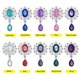 10Pcs Alloy Rhinestone Brooch Buttons for Clothing Wedding DIY Decor