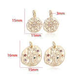 14K Plated Zircon Star Charms Pendant Jewelry DIY Craft