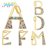 DIY Rainbow Alphabet Initial Letter Pendant Carabiner Fastener