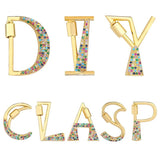DIY Rainbow Alphabet Initial Letter Pendant Carabiner Fastener