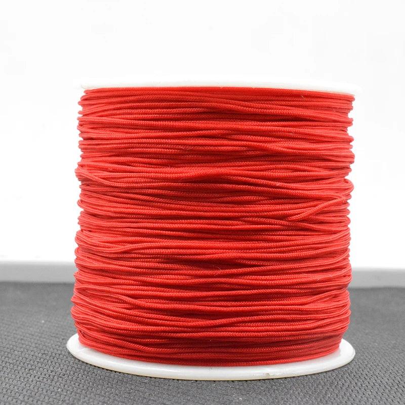 Red Chinese Knot Macrame String Wire Cord B001