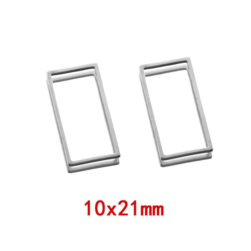 10Pcs Stainless Steel Charms Pendant Bezels for DIY Jewelry Making