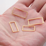 10Pcs Stainless Steel Charms Pendant Bezels for DIY Jewelry Making