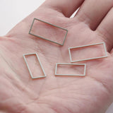 10Pcs Stainless Steel Charms Pendant Bezels for DIY Jewelry Making