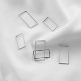 10Pcs Stainless Steel Charms Pendant Bezels for DIY Jewelry Making