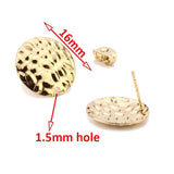 Stainless Steel Stud Earring Post Blank with Loop for Hand Earrings