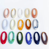 Acrylic Oval Retro Pendant Earring Necklace Charms DIY Jewelry Finding 10pcs
