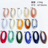 Acrylic Oval Retro Pendant Earring Necklace Charms DIY Jewelry Finding 10pcs