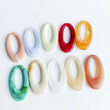 Acrylic Oval Retro Pendant Earring Necklace Charms DIY Jewelry Finding 10pcs