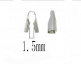 100pcs Stainless Steel Clasps Hooks End Caps Cord Jewelry Making DIY Gift