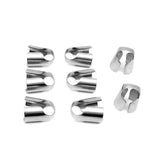 100pcs Stainless Steel Clasps Hooks End Caps Cord Jewelry Making DIY Gift