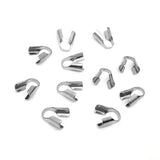100pcs Stainless Steel Clasps Hooks End Caps Cord Jewelry Making DIY Gift
