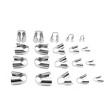 100pcs Stainless Steel Clasps Hooks End Caps Cord Jewelry Making DIY Gift