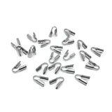 100pcs Stainless Steel Clasps Hooks End Caps Cord Jewelry Making DIY Gift