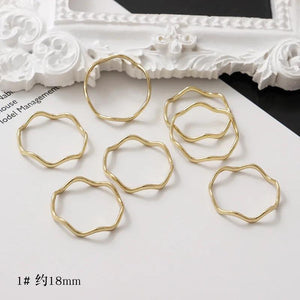 10Pcs Flower Star Heart Charms for Earrings Making Findings