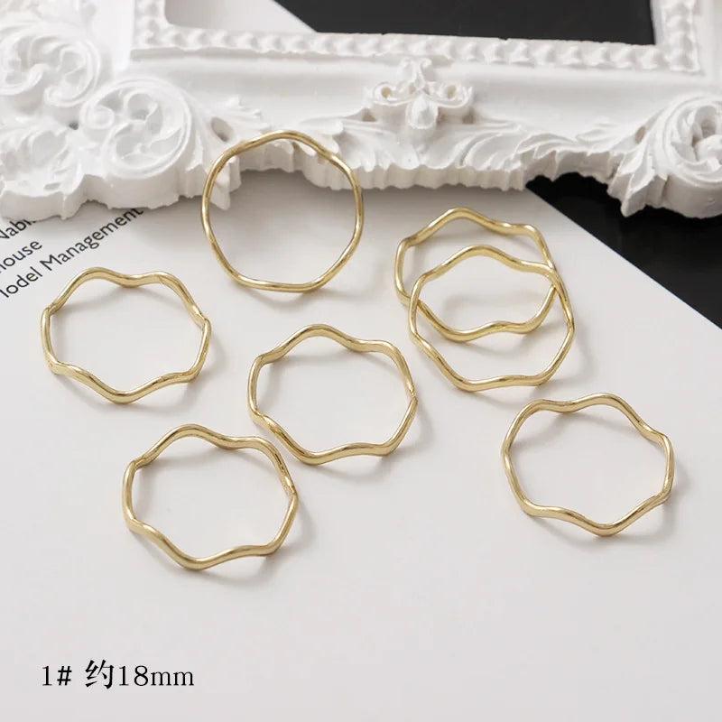 10Pcs Flower Star Heart Charms for Earrings Making Findings