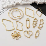 10Pcs Flower Star Heart Charms for Earrings Making Findings