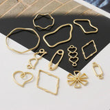 10Pcs Flower Star Heart Charms for Earrings Making Findings