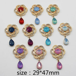 10pcs Rhinestone Pendant for DIY Clothing Decoration & Jewelry Accessories