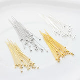 Copper Ball Head Pins 100pcs DIY Jewellery Making Component