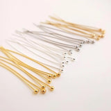 Copper Ball Head Pins 100pcs DIY Jewellery Making Component