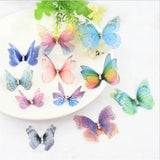 10pcs Double Wings Yarn Butterfly Pendants DIY Earrings Jewelry Making
