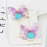 10pcs Double Wings Yarn Butterfly Pendants DIY Earrings Jewelry Making