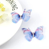 10pcs Double Wings Yarn Butterfly Pendants DIY Earrings Jewelry Making