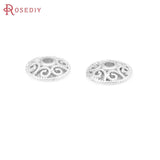 30PCS 6MM 8MM 18K Brass Flower Bead Caps Earrings Making Supplies