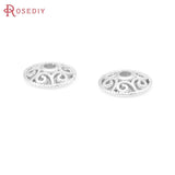 30PCS 6MM 8MM 18K Brass Flower Bead Caps Earrings Making Supplies