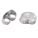 200pcs Stainless Steel Butterfly Earrings Back Stopper Studs