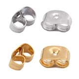200pcs Stainless Steel Butterfly Earrings Back Stopper Studs