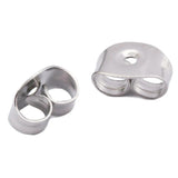 200pcs Stainless Steel Butterfly Earrings Back Stopper Studs