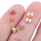 200pcs Stainless Steel Butterfly Earrings Back Stopper Studs