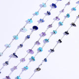 Natural Stones Stainless Steel Gem Beads Chain DIY Charms for Jewelry Making
