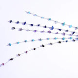 Natural Stones Stainless Steel Gem Beads Chain DIY Charms for Jewelry Making